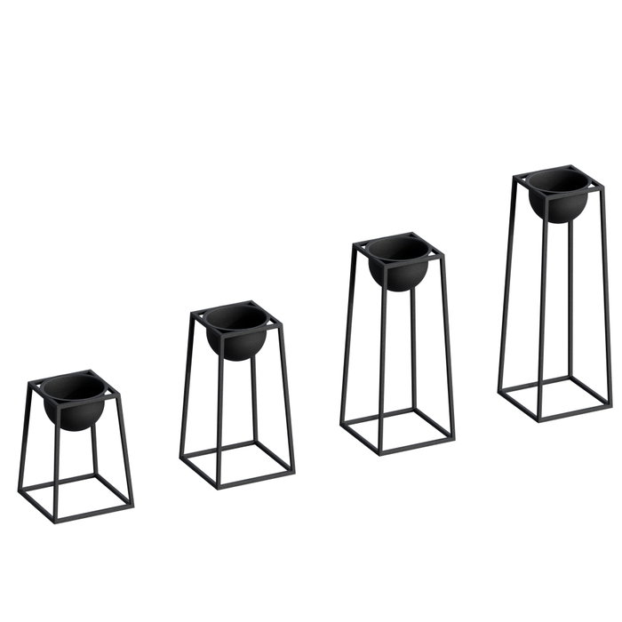 Aberto Design GED-018 Maceta Decorativa de Metal Negra Aberto Design GED-018 Maceta Decorativa de Metal Negra